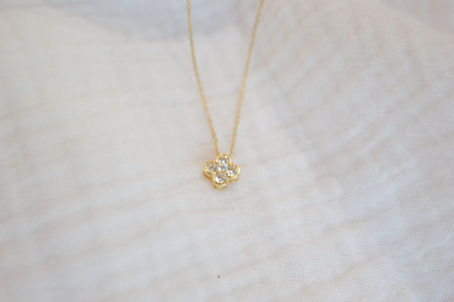 CZ Clover Necklace