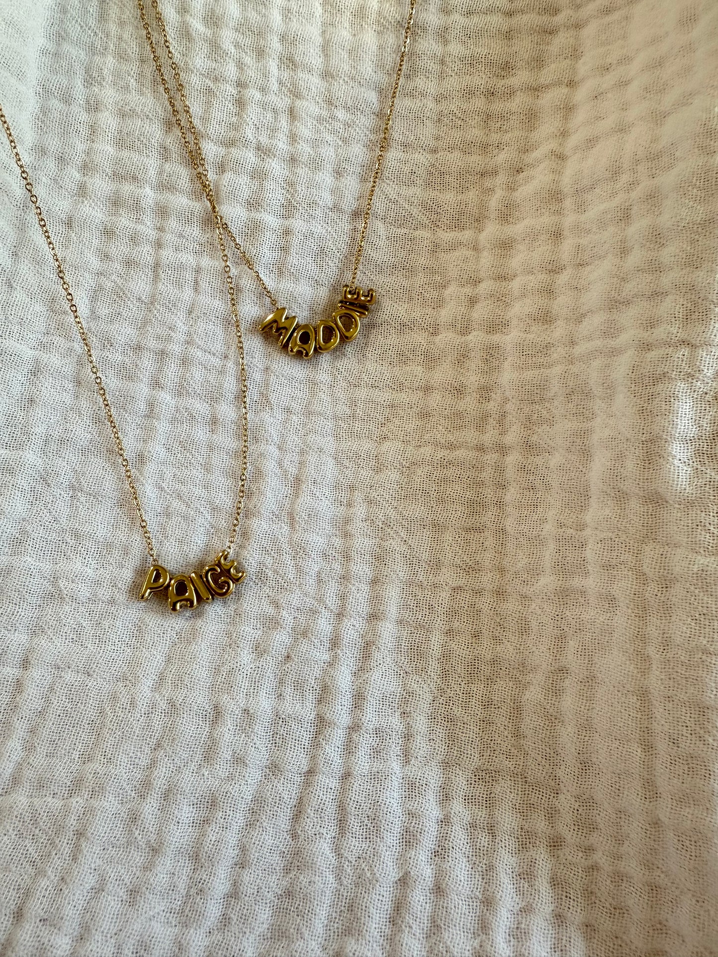 Bubble Name Necklace