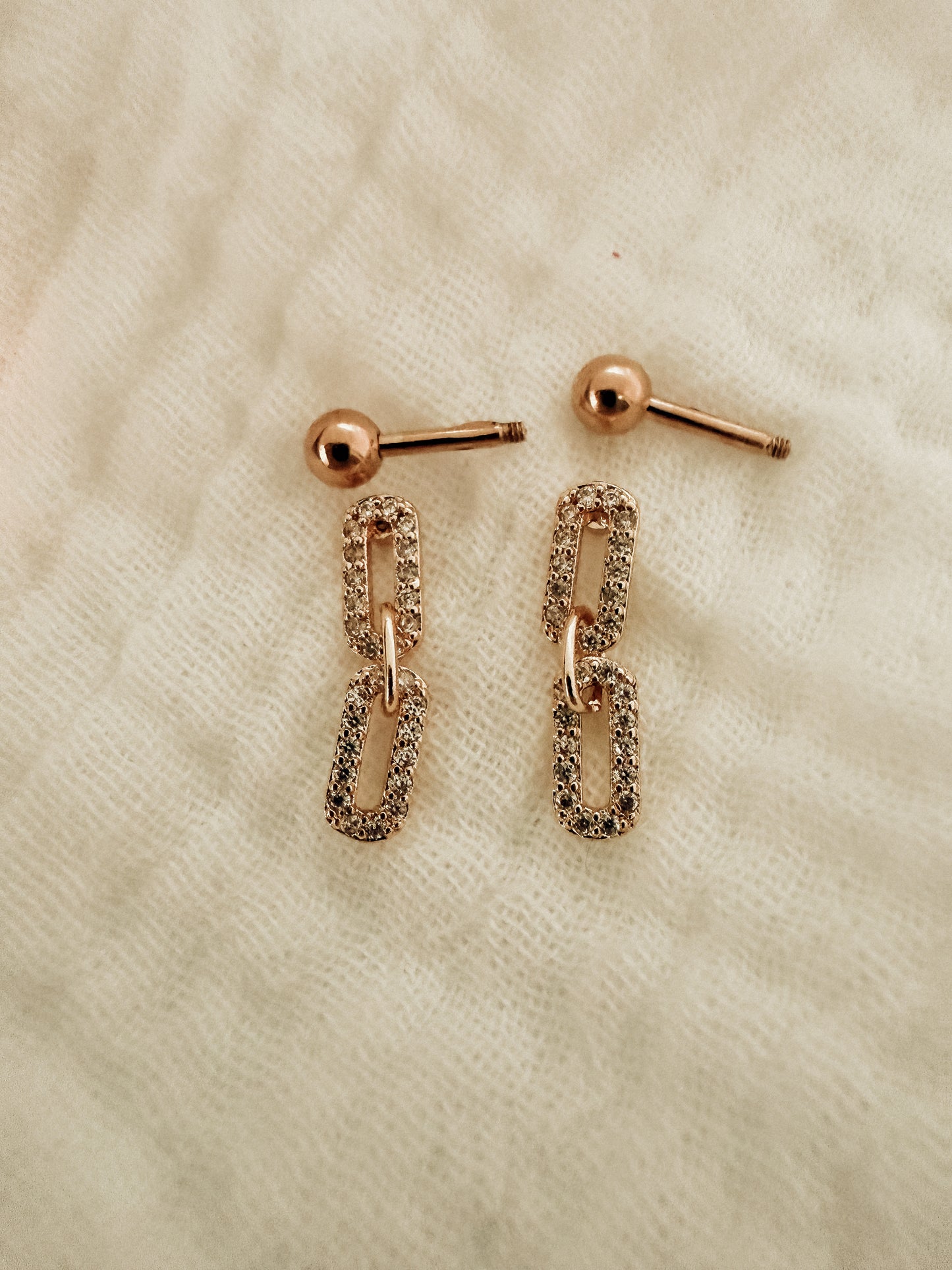 CZ Chain Studs