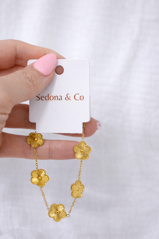 Five Leaf Floral Bracelet
