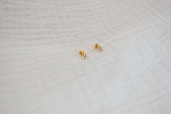 Cz Cluster Flatback Studs