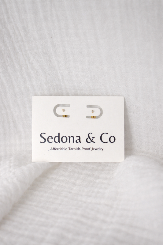 Cz Dainty Flat Back pair