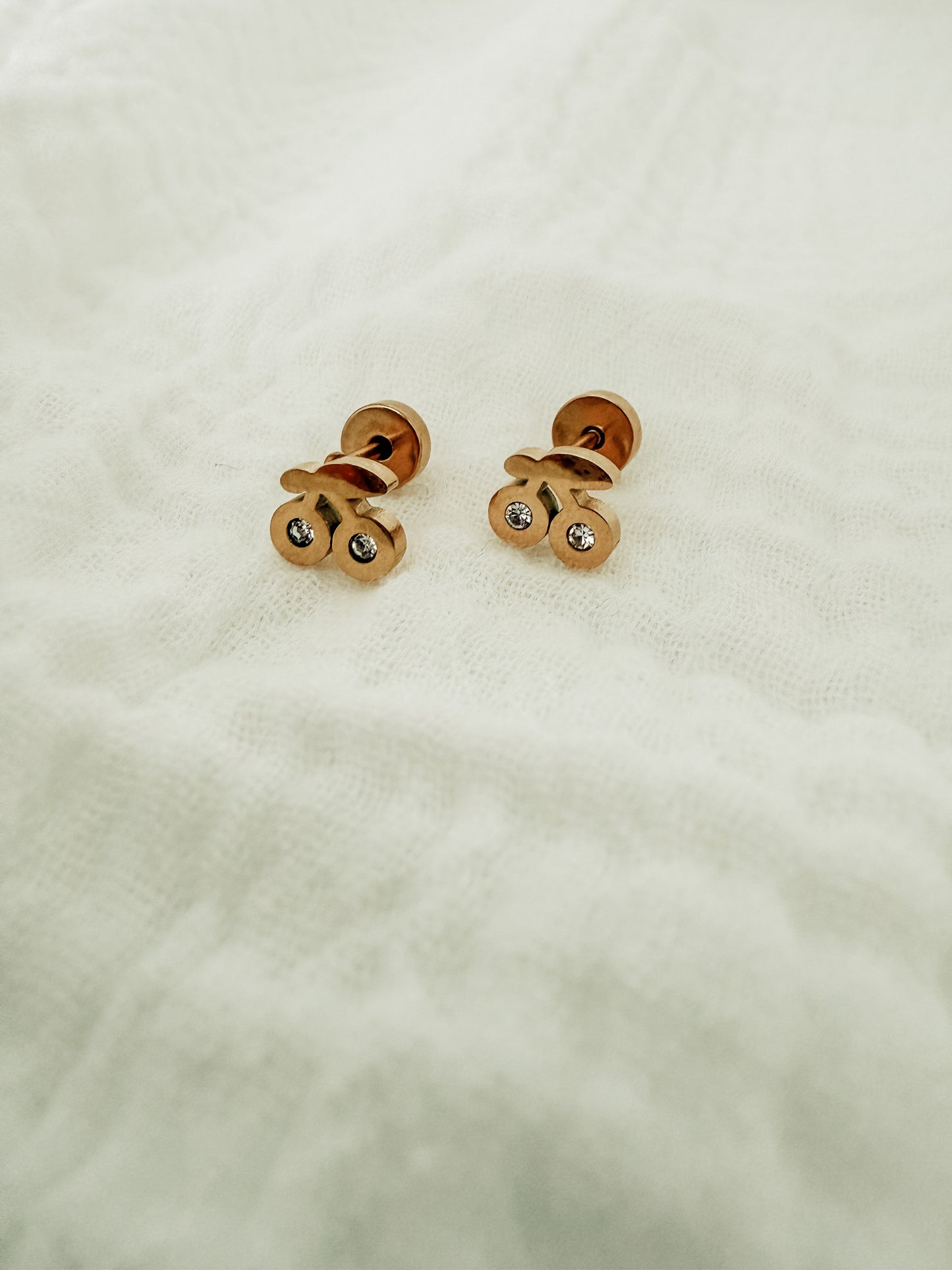 Cherry Flat Back Studs