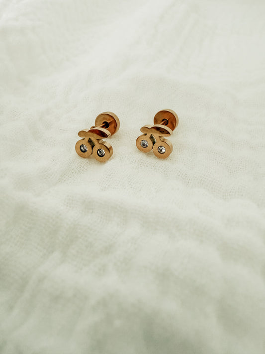 Cherry Flat Back Studs
