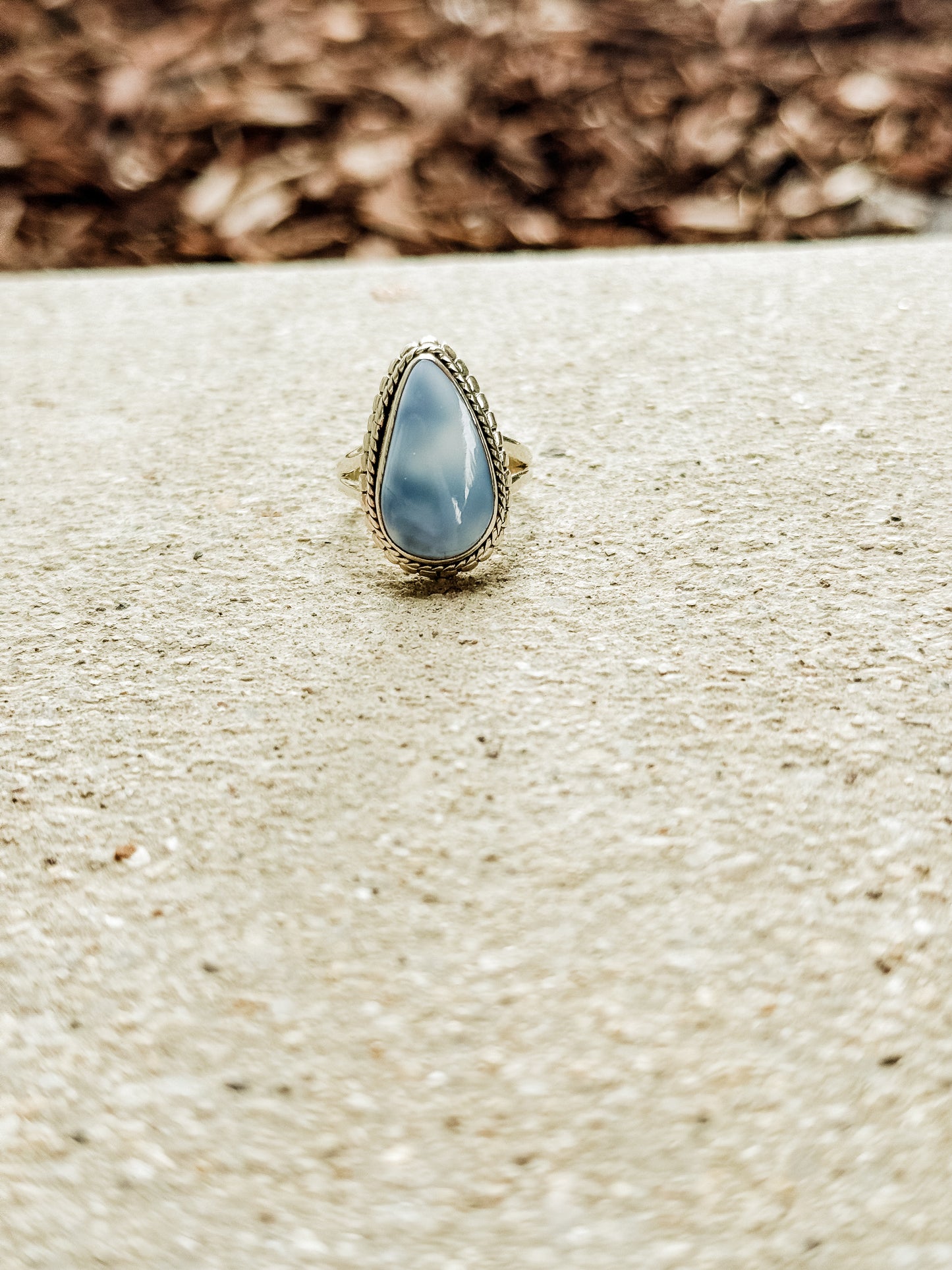 Split Band Blue Opal Size 6
