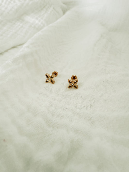 Clover Flat Back Studs